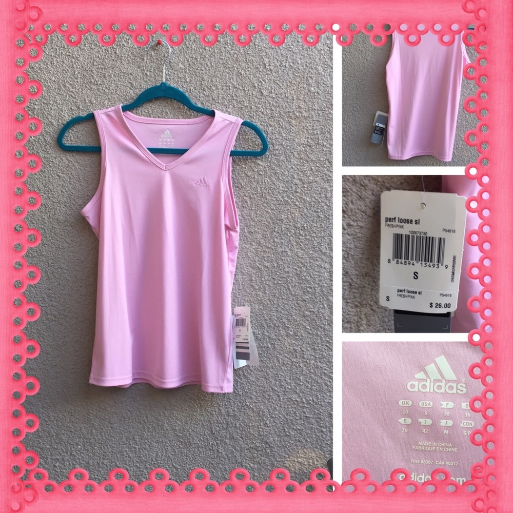NWT - Adidas Light Pink Workout Tank Top - S